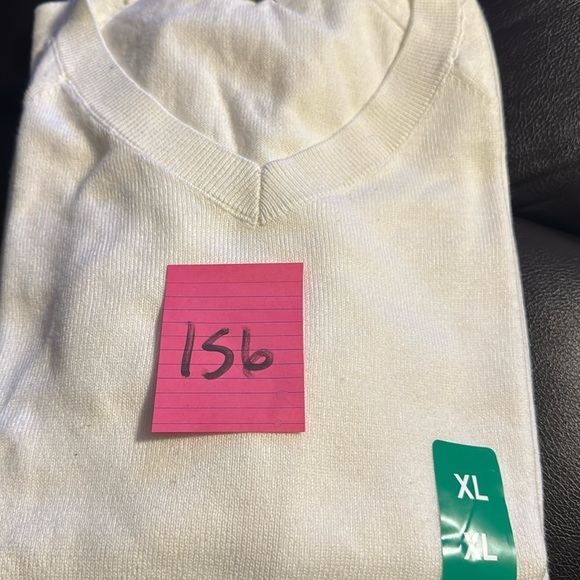 Lucky Brand Women's Cream V-Neck Sweater, X-Large - Picture 5 of 15